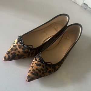 Christian Louboutin Brown and Black Flats